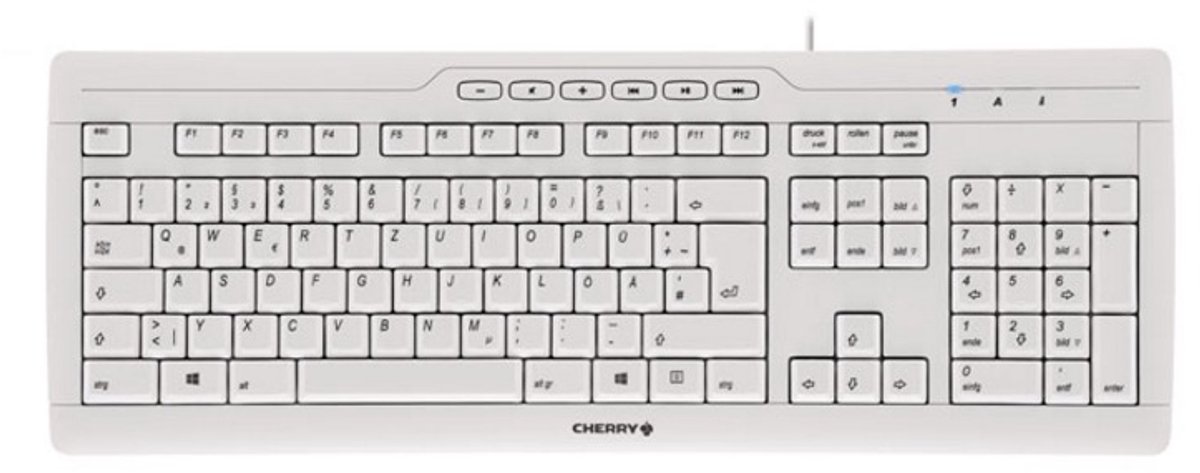 CHERRY STREAM 3.0 toetsenbord Kantoor USB Zwitsers Grijs