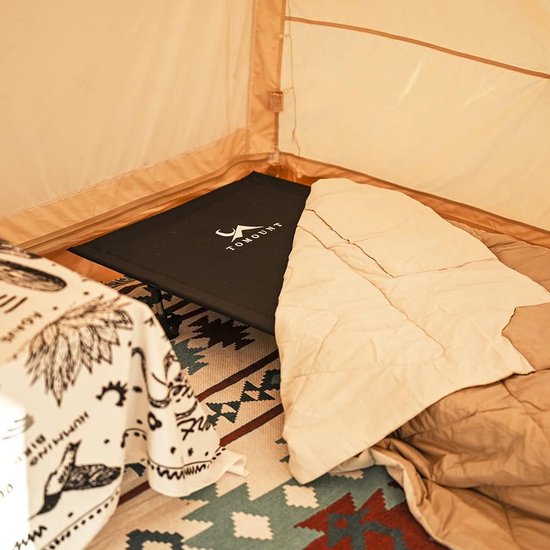TOMOUNT Campingbed, ultralicht, inklapbaar, aluminium ligstoel, 190 x 70 cm, compact, draagbaar, gemakkelijk op te bouwen, voor kamperen, wandelen, reizen, strand, kaki