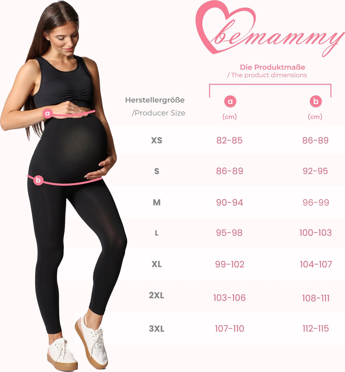Be Mammy BE - Leggings - 02 Dames Zwangerschapsleggings - Lang - Viscose - Elasthan - Zwart — afbeelding 8