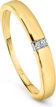 Miore - Ring avec Diamants Dames - 9 Carats - Couleur Or Jaune - Alliance de mariage - Bijoux Faits Main de Haute Qualité