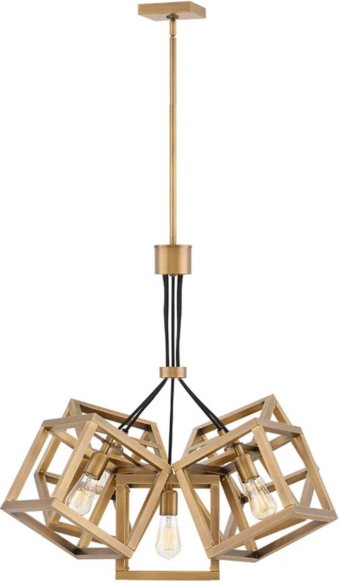 Hinkley/ Fredrick Ramond LED Hanglamp Ensemble | 5X E27 Max 60W | Dimbaar | Brushed Bronze