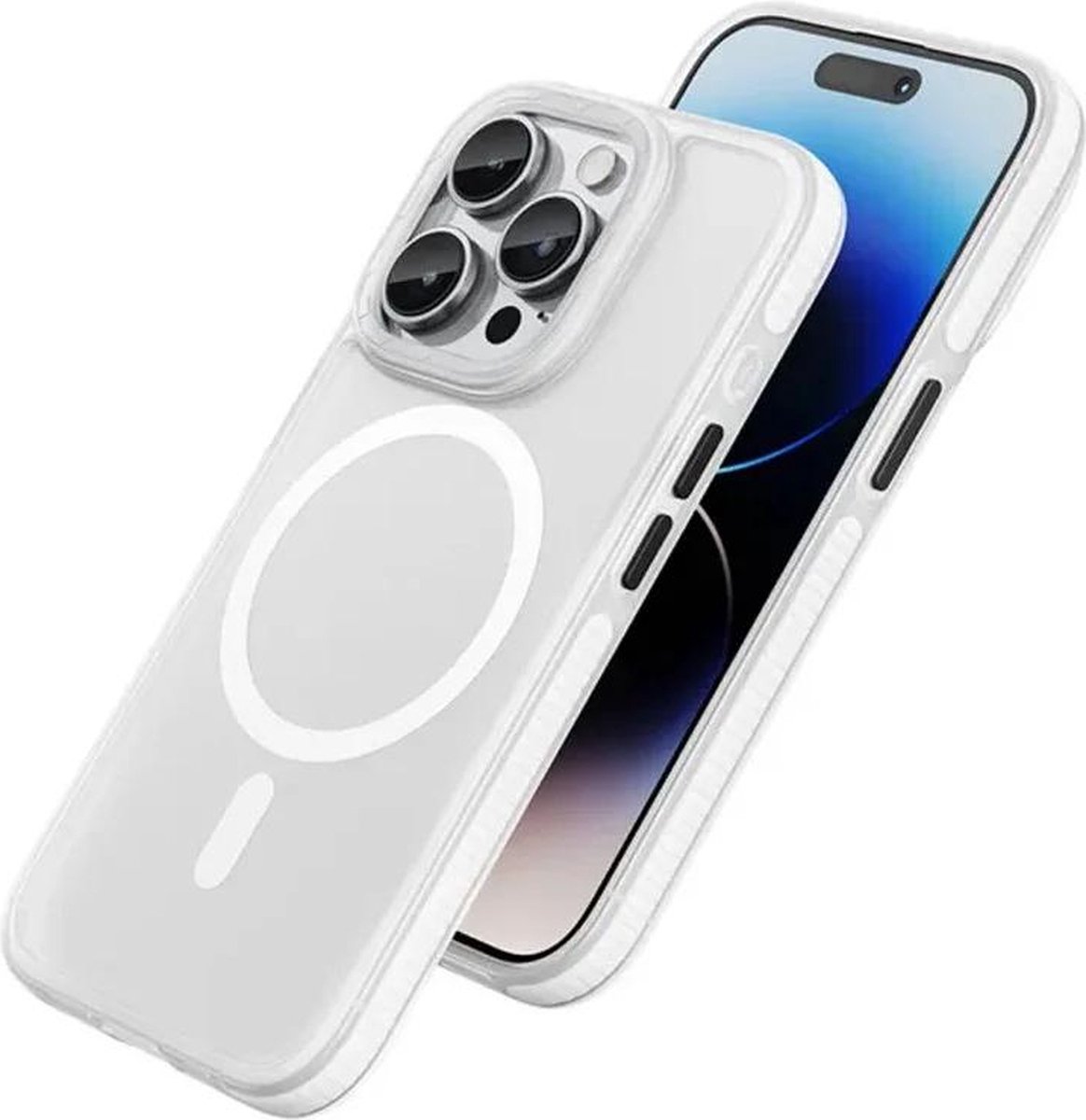 Hoco Lord Series MagSafe Back Cover Hoesje Wit Geschikt voor Apple iPhone 15 Pro