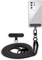 Chaîne de téléphone portable Cadorabo adaptée au HTC Desire 616 en NOIR avec cordon de sangle réglable à accrocher autour du cou