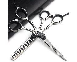 Professional Hairdressing Barber Scissors Set - 5.5 inch Japan 440C Laser Cutting Suitable for Hair Decoration