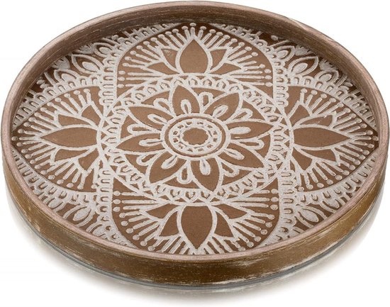 Schramm® Tea Tray Dienblad Wit Met Lade - 30x20x11 Cm Landelijk Theedoosje