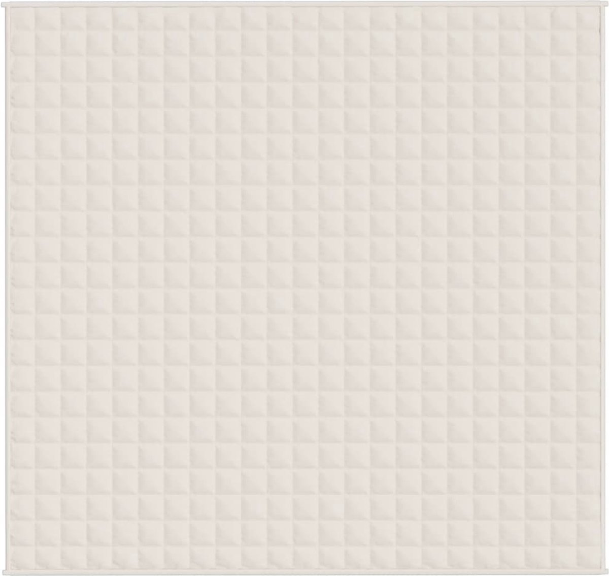 vidaXL Verzwaringsdeken - Slaapdeken - Verzwaringsdeken 220x240 cm 11 kg stof lichtcrèmekleurig - Dekens - Weighted Blanket - Drukkend Gevoel
