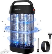 Anti-muggenlamp voor binnen en buiten UV-elektrische vliegendoder 16 W 3000 V muggendoder met draagbare haak voor keuken/tuin/slaapkamer - Effectieve Bestrijding van Muggen