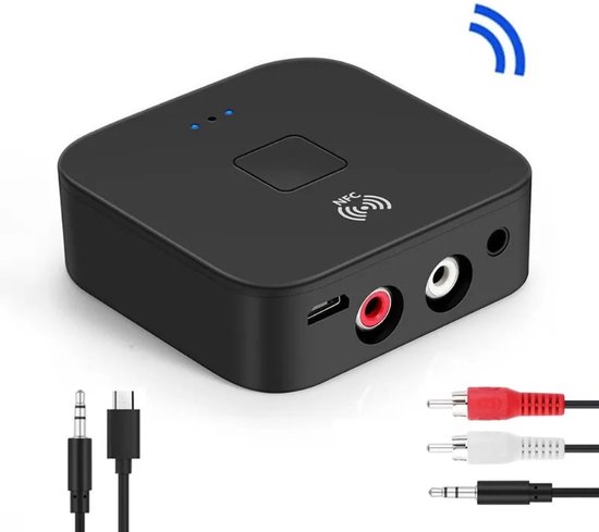 Bluetooth 5.0-ontvanger voor auto, ruisonderdrukking AUX-adapter, muziekontvanger voor thuisstereo/bedrade hoofdtelefoon/handsfree bellen, 16H batterijduur - zwart zilver Bluetooth 5.0-ontvanger voor auto, ruisonderdrukking AUX-adapter, muziekontvanger voor thuisstereo/bedrade hoofdtelefoon/handsfree bellen, 16H batterijduur - zwart zilver