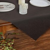 Tafelloper Lente, modern, afwasbaar, tafelloper, linnenlook, waterafstotend, voor eetkamer, party, vakantie, decoratie (zwart, 110 x 110 cm)