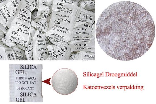100 * Zakjes Silicagel droogmiddel / Silica gel desiccant / vochtvreter / vocht absorberend