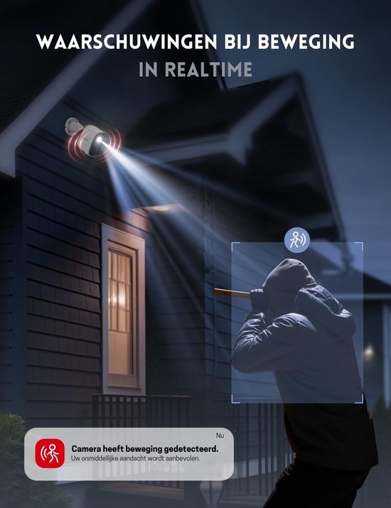 StayPowered Beveiligingscamera op Zonne-energie - Houd Altijd een Oogje in het Zeil en Voel Je Veilig, Waar Je ook Bent! - Kristalhelder Beeld - Bewegingsdetectie - met Nachtzicht met Kleur - Tweeweg Audio - Wit - Levering Sneller dan Aangegeven! van StayPowered — afbeelding 2