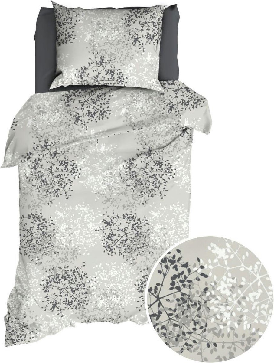 Satin D Or Satin d'Or Bellini Dekbedovertrek - Eenpersoons - 140x200/220 cm - Grijs