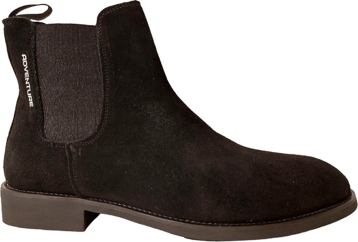 Adventure Chelsea Boot Luzern Warm Gevoerd Zwart Suede Leer