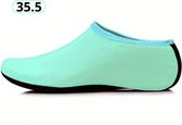 Livano Waterschoenen Voor Kinderen & Volwassenen - Aqua Shoes - Aquaschoenen - Afzwemschoenen - Zwemles Schoenen - Turqoise - Maat 35.5