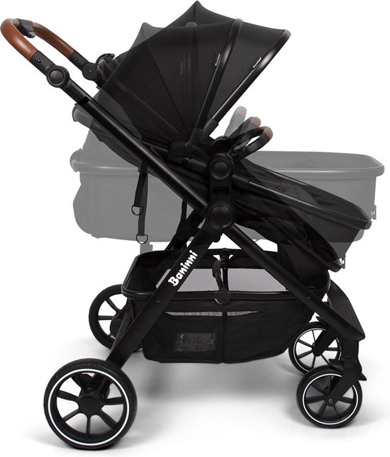 Baninni 3-in-1 Multi Standen Kinderwagen met Autostoel Adria Zwart van Baninni — afbeelding 3