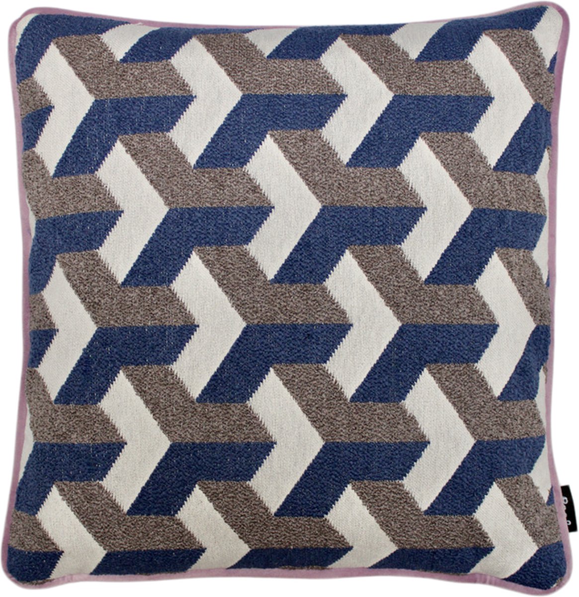 Raaf sierkussen-hoes Block blauw 50x50 cm