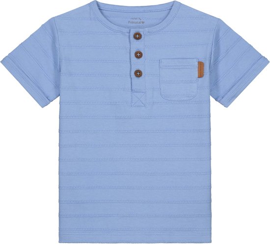 Prénatal peuter T-shirt - Jongens - Deep Sky Blue - Maat 80