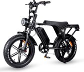 Bol.com Ouxi V8 3.0 - Fatbike - 250Watt - Max. 25 km/u - 20” banden 7 versnellingen met alarm + Achterzitje + Voetsteuntjes + - ... aanbieding