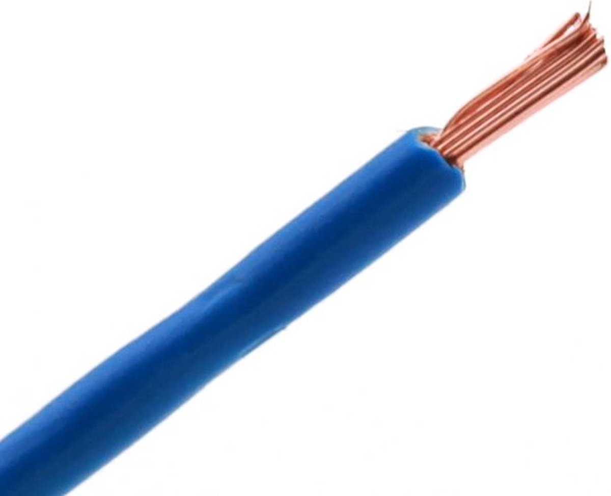 Eenaderige kabel 1,5 mm² blauw per 50 mtr