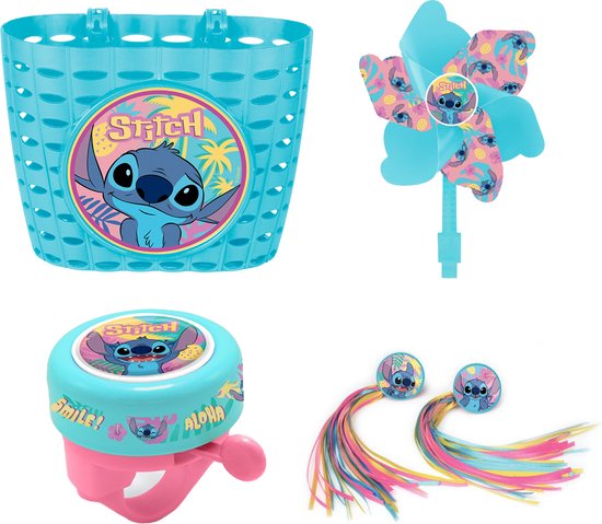 Lilo & Stitch fietsset; mand, bel, franjes en molen van Lilo & Stitch — afbeelding 3