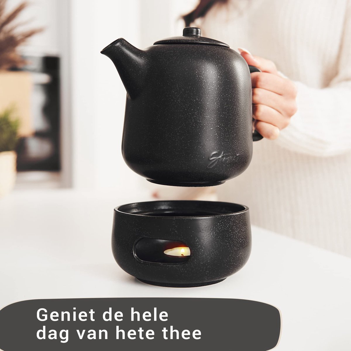 Theepot met zeef, theepot van 201 roestvrij staal, 2 liter met kap, duurzaam, krasbestendig, voor alle vruchten, kruiden- en infusiethee, goud