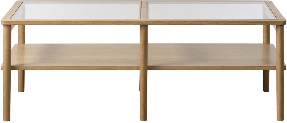 Nordic Home - Alrik glazen salontafel - 60 x 120 cm - naturel
