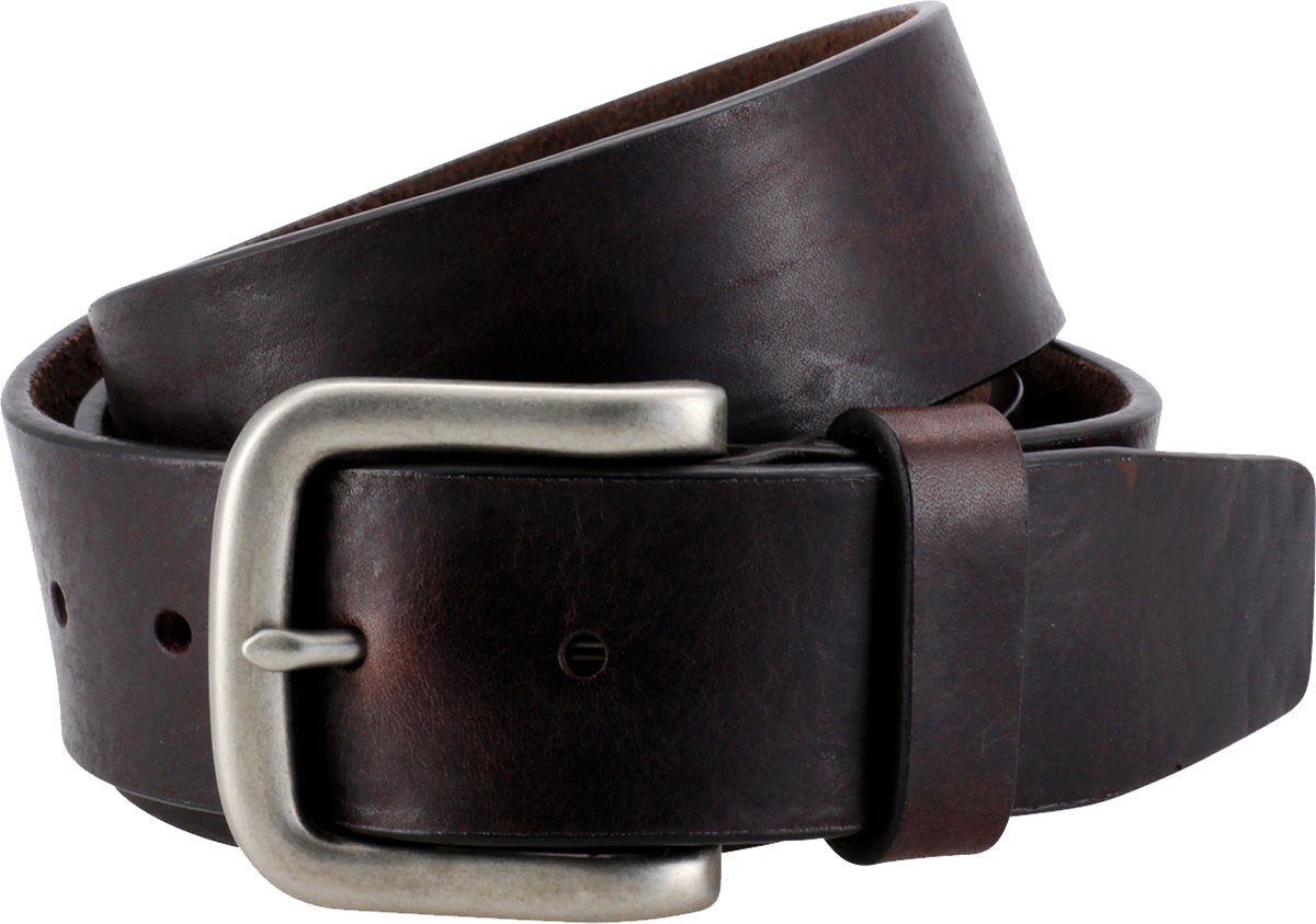 LINDENMANN leren heren riem - bruin