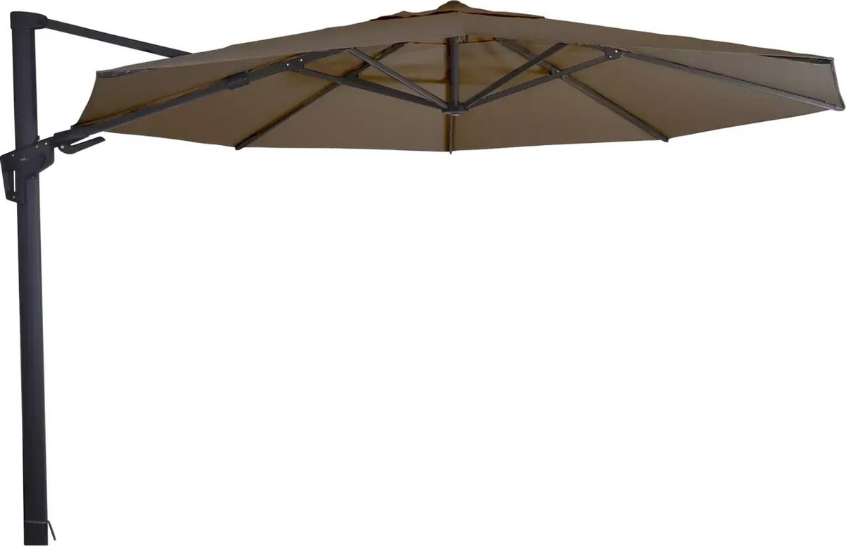 Stylish Taupe 3.5m VirgoFlex Parasol with 90kg Mobile Base - Lesliliving Brand