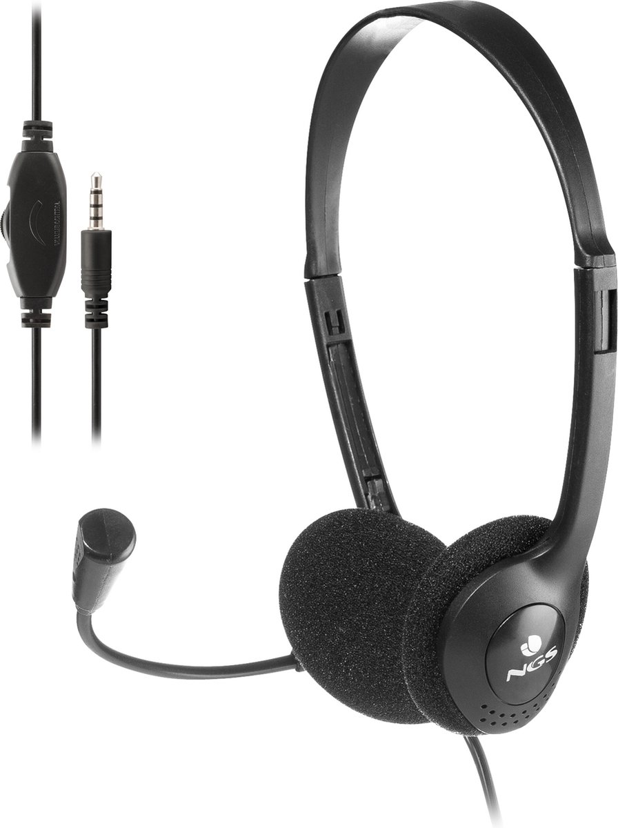 Hoofdtelefoon met microfoon NGS MS103MAX Zwart