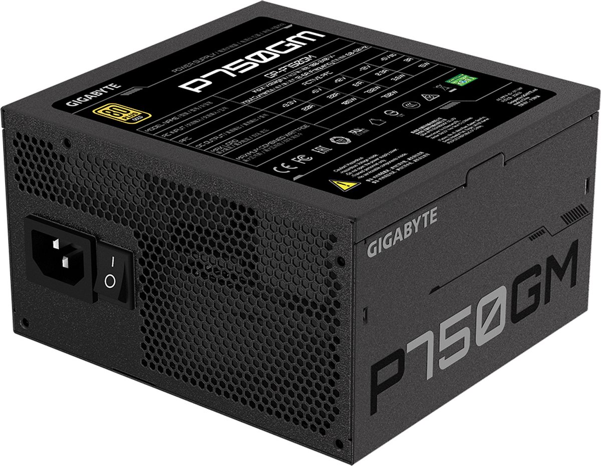 Gigabyte P750Gm Power Supply Unit 750 W 20+4 Pin Atx Atx Zwart voeding - afbeelding 6