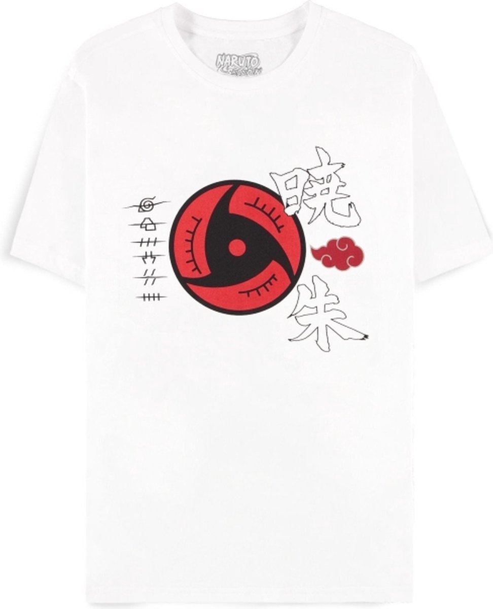 Naruto - Naruto Shippuden - Akatsuki Symbols Heren T-shirt - 2XL - Wit
