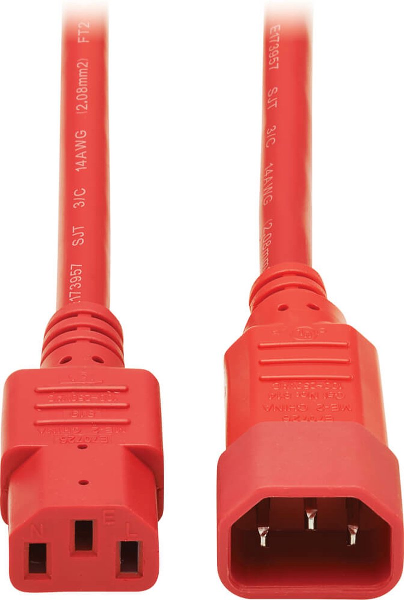 Tripp Lite P005-006-ARD electriciteitssnoer Rood 1,8 m C14 stekker C13 stekker