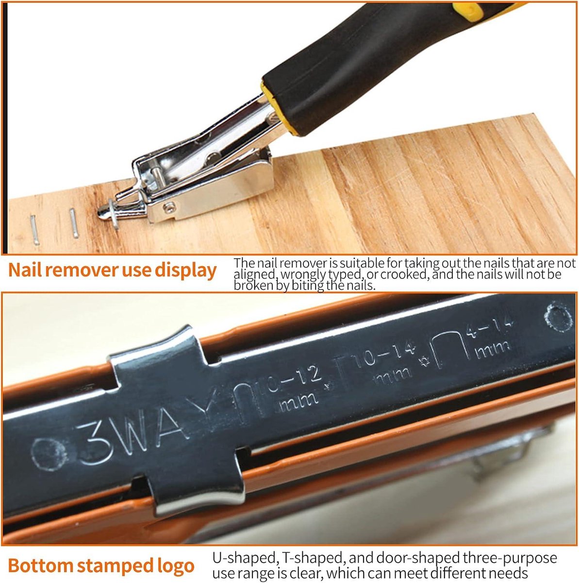 Zeer sterke handnietmachine - 600 nagels set voor doe-het-zelf houten bekleding decoratie thumbnail 5
