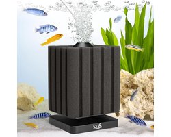 Upgrade 2024 Aquarium sponsfilter - biologische en mechanische filtering - dompelschuimsponsfilter met 1 reservespons - M 120-450 l