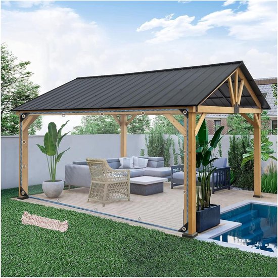 Heavy Duty Dekzeil Waterdicht, Transparante Outdoor Tarp Heavy Duty Dekzeil Waterdicht, Transparante Outdoor Tarp