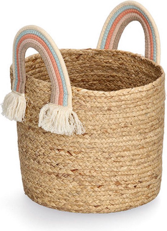 Zeller Present 14482, Panier de rangement, Naturel, Autonome, Garçon/Fille, Monochromatique, Rond