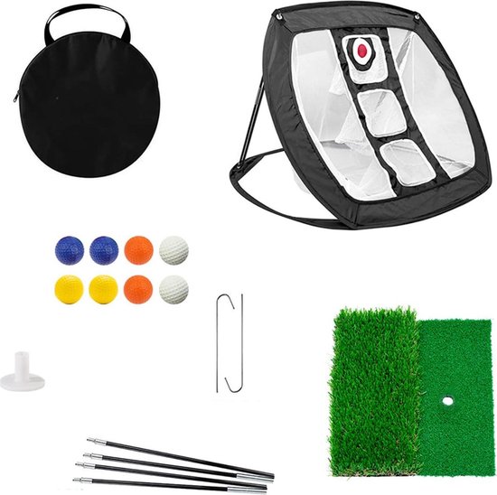 Foto: Draagbare golf chipping netto kit golf praktijk netto accessoires voor indoor outdoor golf training yolispa