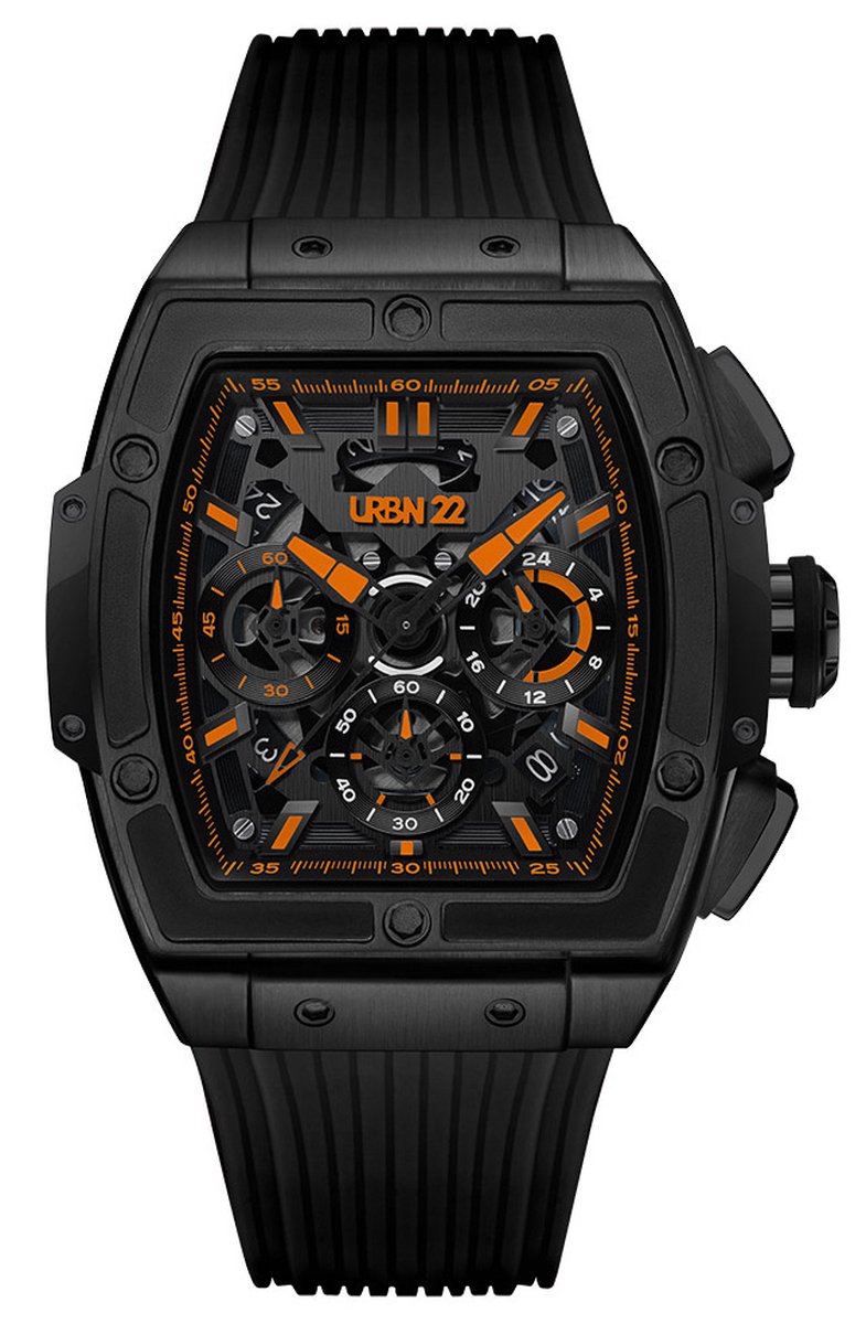 URBN22 Onyx Volcano Orange streetlife chronograaf horloge