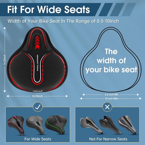 Coussin de siège de vélo compatible avec Peloton Bike & Bike