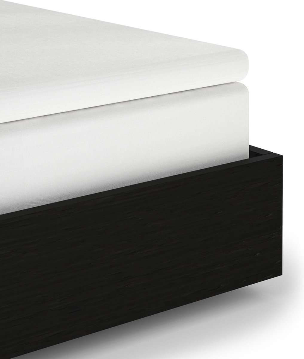 Heckettlane Hoeslaken Elementi-Topper - Onderlaken voor tweepersoonsbed - 140x200 - 100% Katoen-Satijn - Wit
