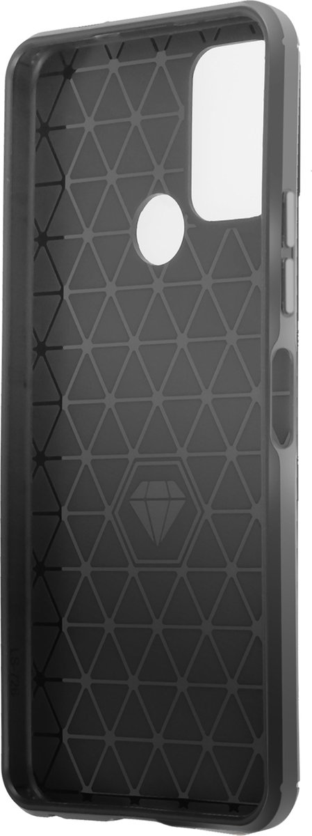 Avizar Hoes Geschikt voor Nokia C22 Silicone met geborsteld effect, Zwart