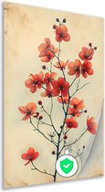 Bloemen posters - Plant poster - Muurdecoratie Takken - Wanddecoratie klassiek - Posters slaapkamer - Decoratie muur poster 60x90 cm