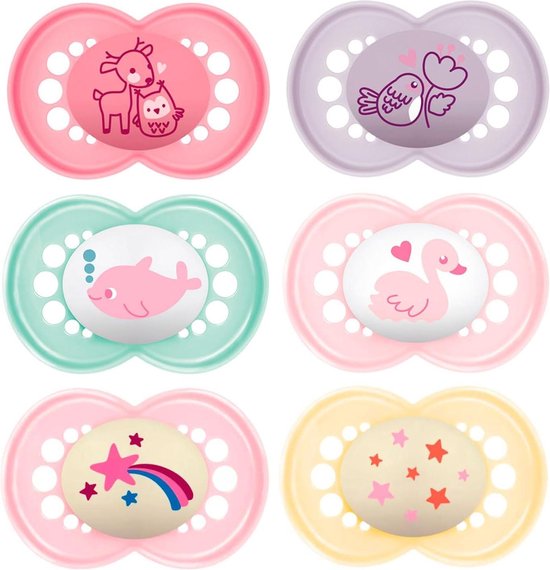 Mam Fopspeen Perfect Nacht Siliconen Puur 0-6 Maanden Unisex 2 Stuks