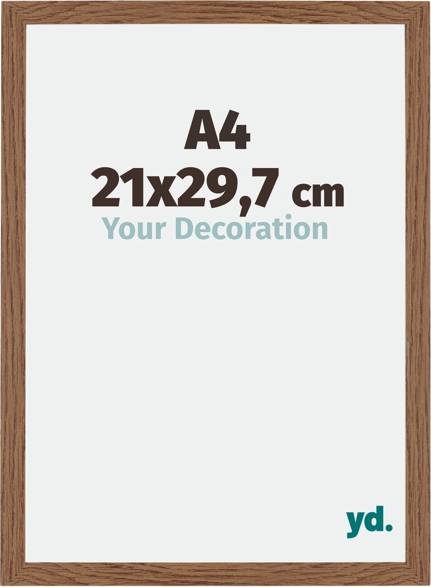 Your Decoration - Fotolijst A4 21x 29,7 cm - MDF - Eiken Rustiek - Mura