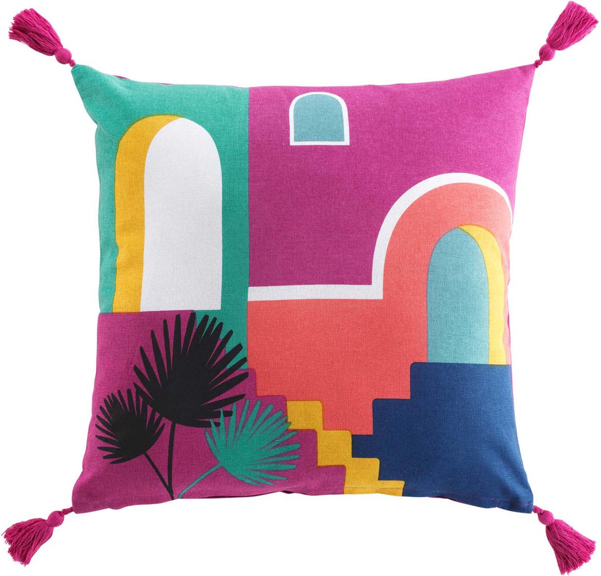 Katoenen decoratief kussen met print SENORITA, 45 x 45 cm