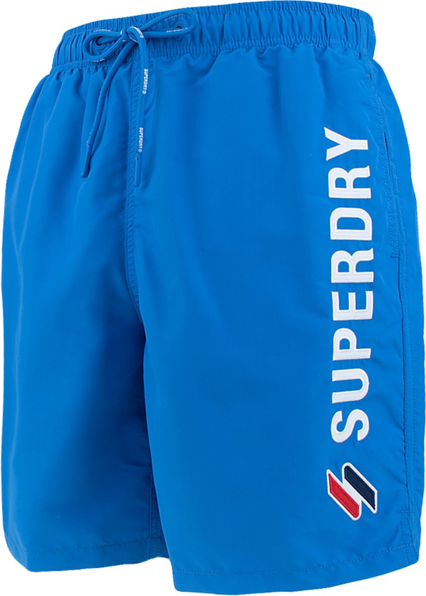 Superdry wijde zwemshort Code Applque H-M Blauw