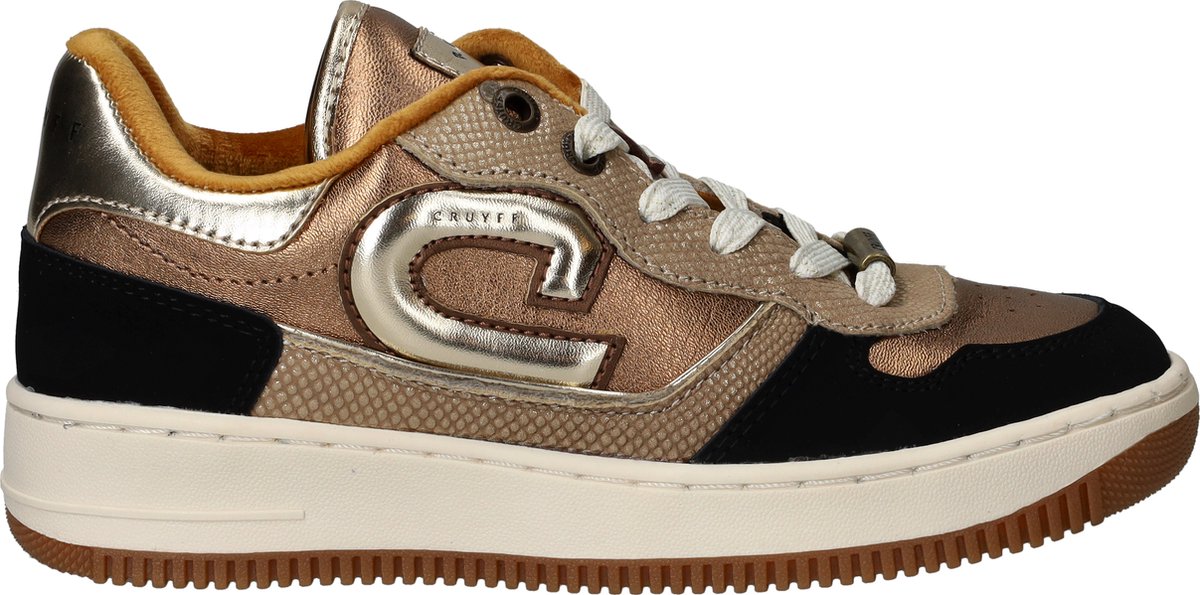CRUYFF JUNIOR Campo Low Sneakers Meisjes - Leren Sneaker - Brons - Maat 37