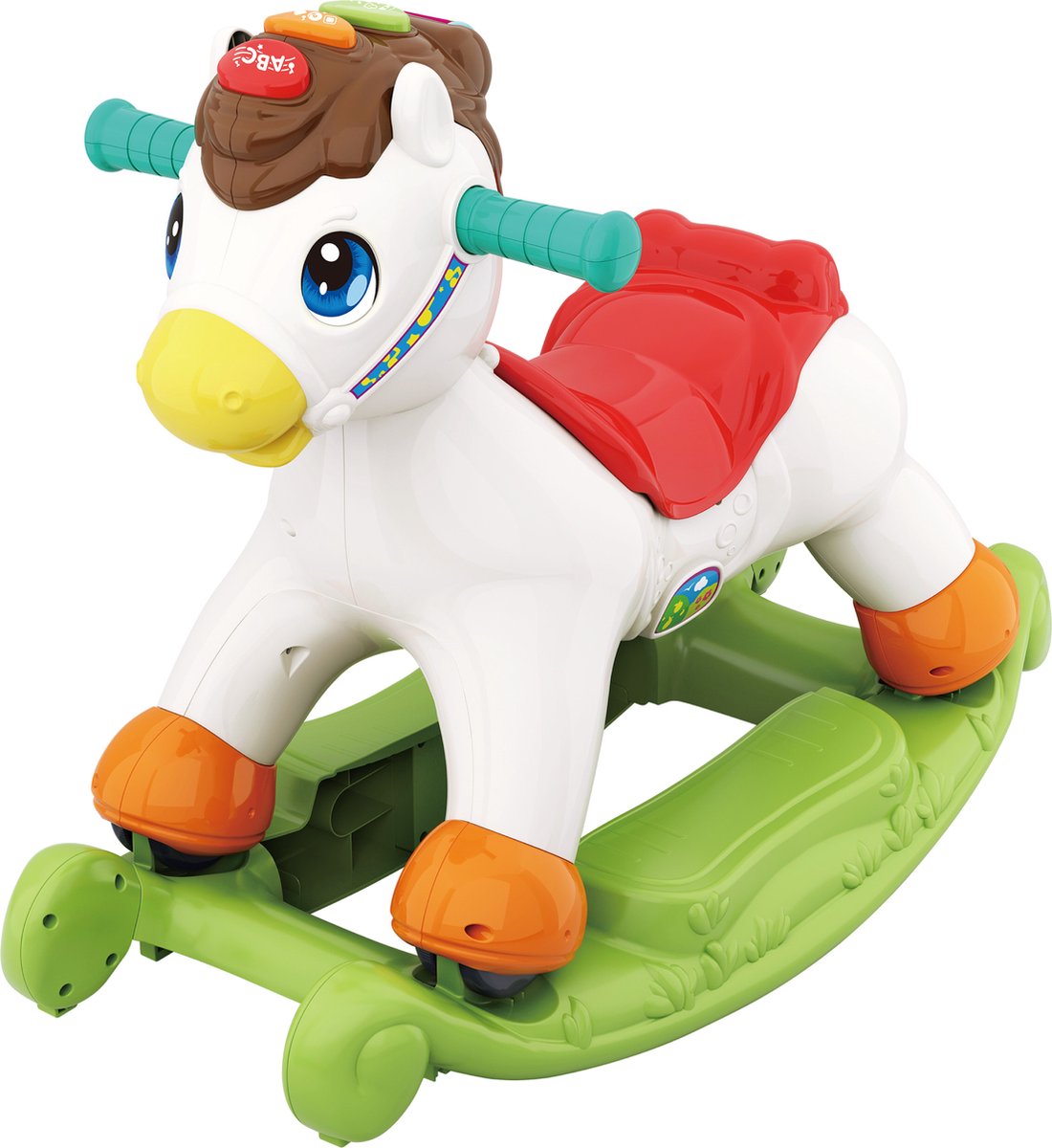 The Moon Brand Moon™ 2-in-1 Rocking & Riding My Pony Schommel- en Rijdend Speelgoed Voor Kinderen Educatief en Vermaak Met Licht en Geluid