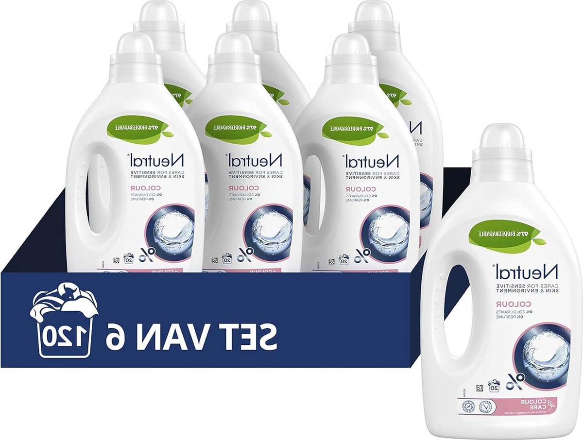 Goedkoopste Kleur Vloeibaar Wasmiddel - 6 x 1000ml - Voordeelverpakking Neutral - Parfumvrij en Hypoallergeen Laundary Net