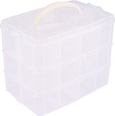 Boîte de stockage à 3 couches avec 24 conteneurs variables